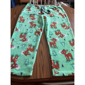 The Rudolph Co. Rudolph The Red Nosed Reindeer green sleep pants size XL 15/17